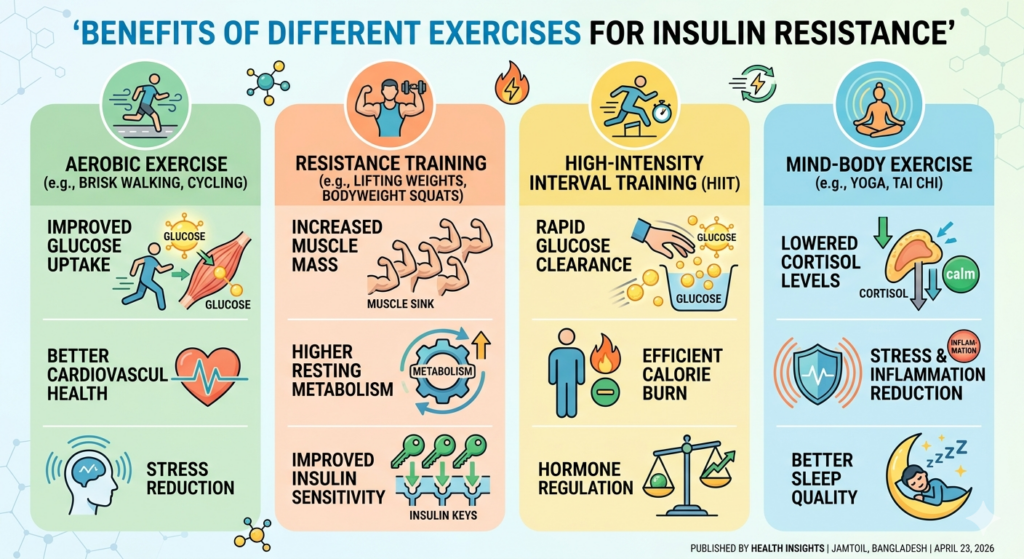 Best exercise for insulin resistance comparison chart.
