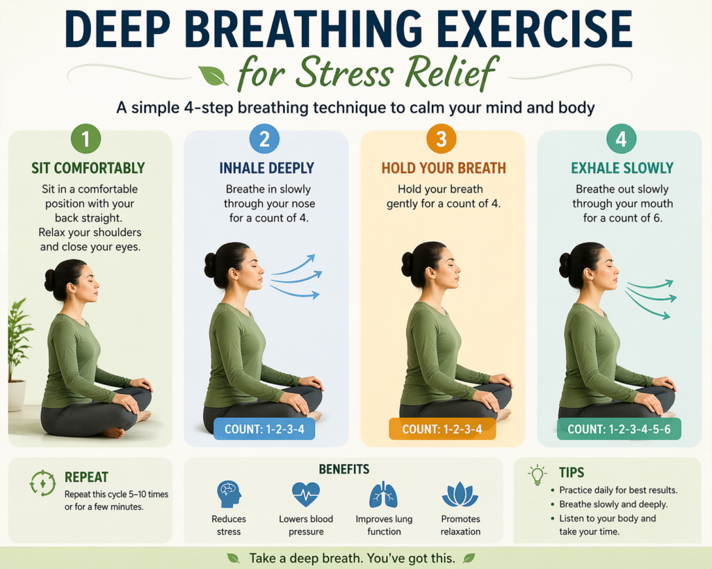 deep breathing exercise for stress relief