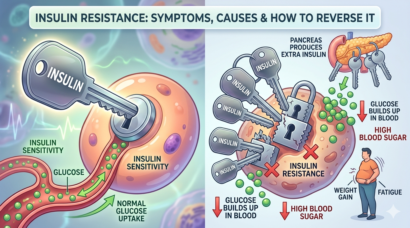 Insulin Resistance: Symptoms, Causes & How to Reverse It