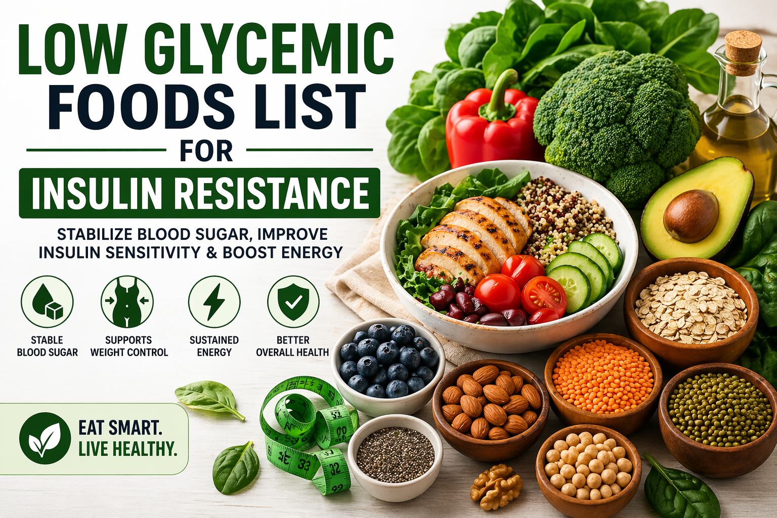 Low glycemic foods for insulin resistance diet