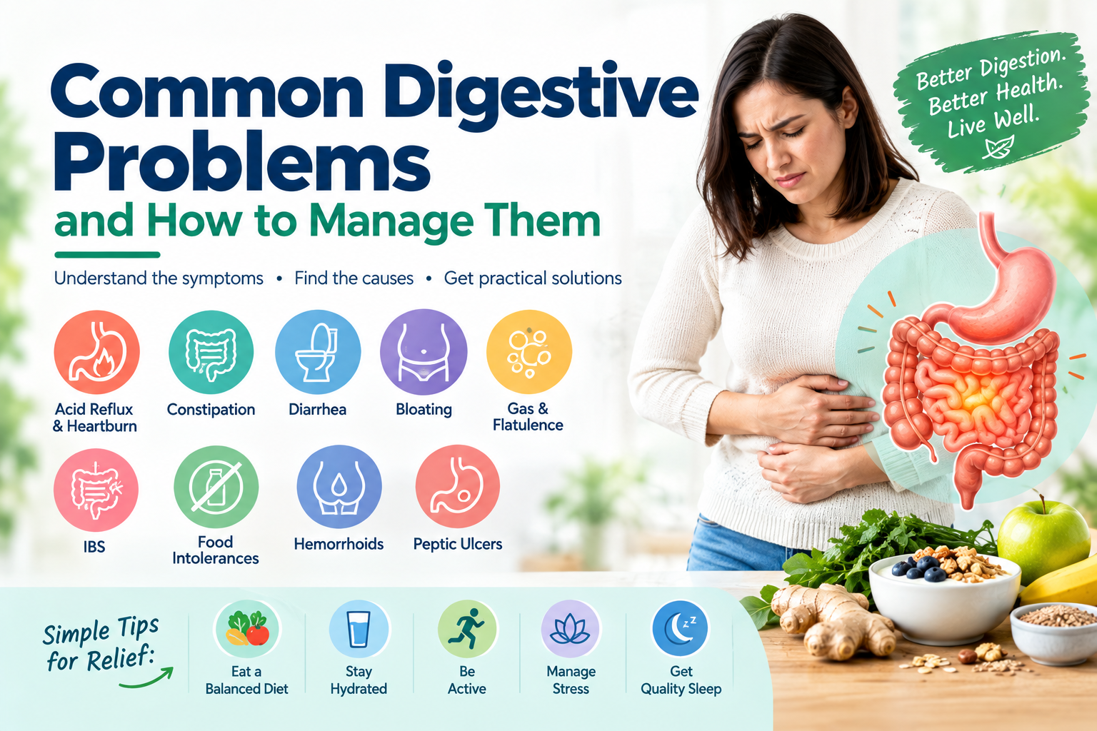 Common Digestive Problems and ways to manage them