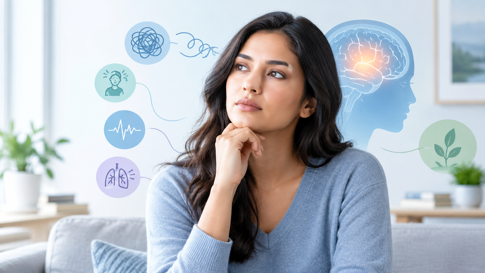 Person experiencing anxiety and emotional worry
