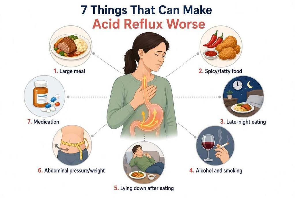 7 Things That Can Make Acid Reflux Worse