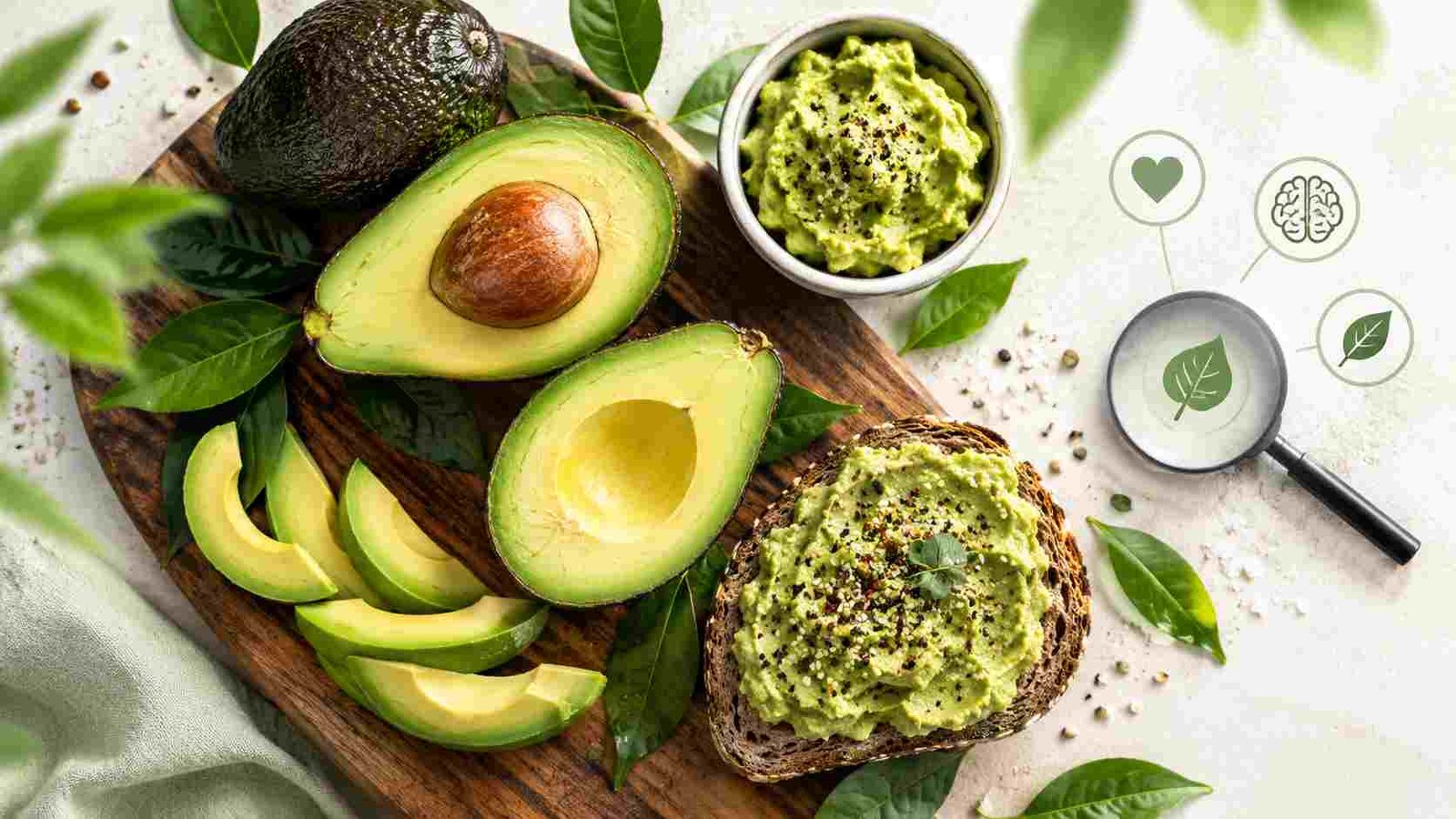 Fresh avocado halves showing creamy flesh — 7 science-backed health benefits of eating avocado daily.