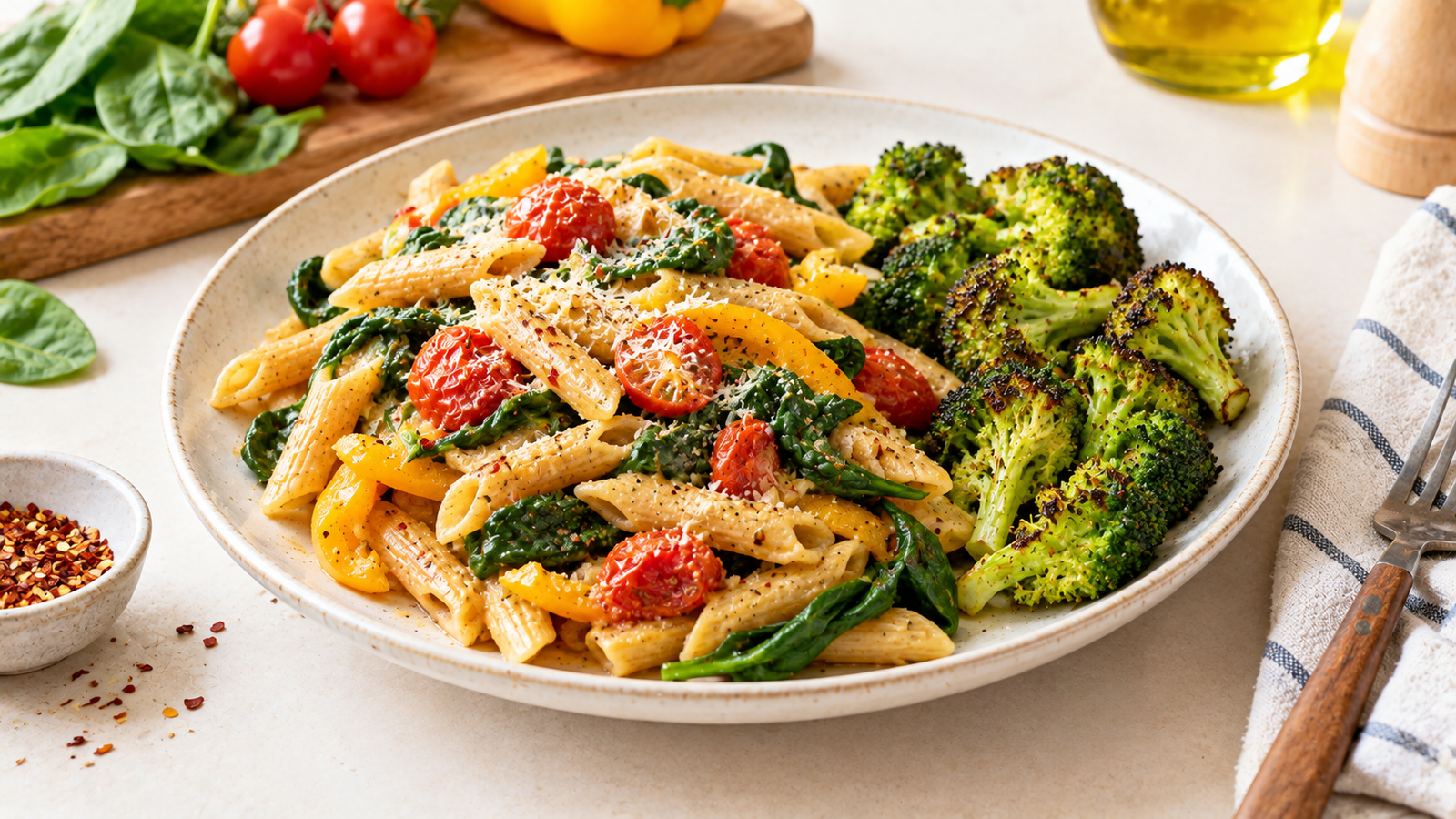 Colorful vegetables added to an easy everyday meal
